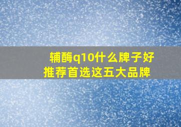 辅酶q10什么牌子好 推荐首选这五大品牌